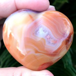 Carnelian Puffy Heart Crystal - Beautiful! A4